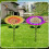 Metal Sunflower Bird Feeder Stake Flower Tray Rust-Proof 5