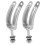2Paires Pièces Fauteuil Support Roue Acier Zinc Argenté Stable 2