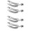 2Paires Pièces Fauteuil Support Roue Acier Zinc Argenté Stable 6
