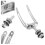 2Paires Pièces Fauteuil Support Roue Acier Zinc Argenté Stable 10