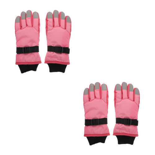 2Paare Atmungsaktive Rosa Ski Kinder Warm 2
