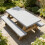 Picnic Table Cover Set Waterproof Windproof 3pcs 2