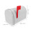 Mini White Iron Mailbox Weatherproof Durable Outdoor Mounted Box 3