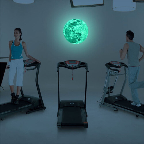 Αυτοκόλλητο τοίχου Glow-in-the-Dark3D Moon, αφαιρούμενο αυτοκόλλητο πλανήτη PVC για 2