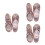 3Pièces Chaussures Danse PU Rose Chic Usage 6