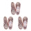 3Pièces Chaussures Danse PU Rose Chic Usage 7