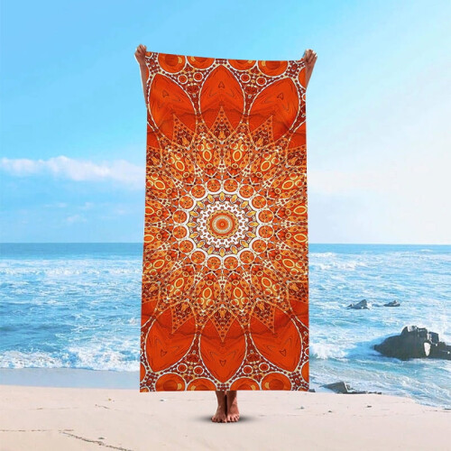 Πετσέτα θαλάσσης Mandala flower premium πετσέτα θαλάσσης από λεπτές ίνες για εξωτερικούς 2