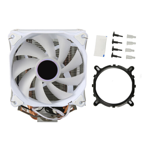 Argb Dissipatore per CPU con 4 Radiatori in Rame, 120mm, Bianco 2