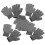 5Paare Halbfinger Mit Antirutschbeschichtung Grau 8