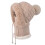 Gorro de tricô 3 em 1 com cachecol e máscara – Forrado com lã, tamanho único 4