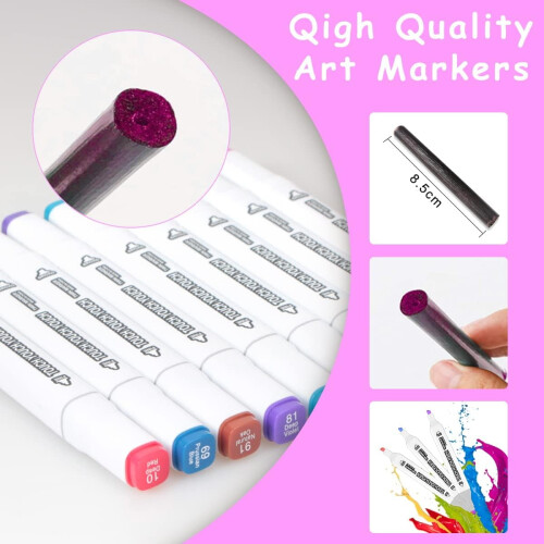 Alcohol Markers Set 130 Colors Double Tip 2