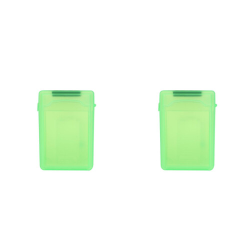 2Pcs Light Green 3.5 Inch Hdd Shockproof Antistatic Storage Case 2