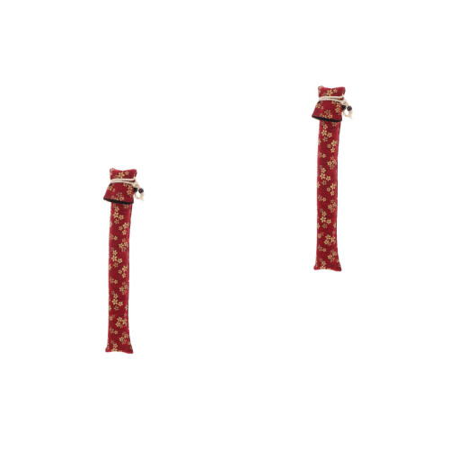 2Pièces Portable Rouge À Motif Floral Pour Percussion 2