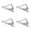 4Pièces Outils Plumes Flèches Métal Réglables Argenté Usage 4