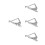 4Pièces Outils Plumes Flèches Métal Réglables Argenté Usage 6