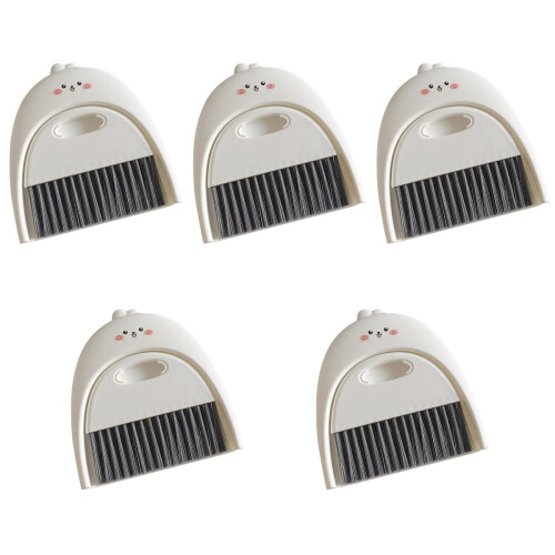 5Sets Plastic Mini Stoffer En Set Voor Thuis En Bureauschoonmaak