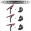 2Pièces Dropper Aluminium Alliage Noir 6