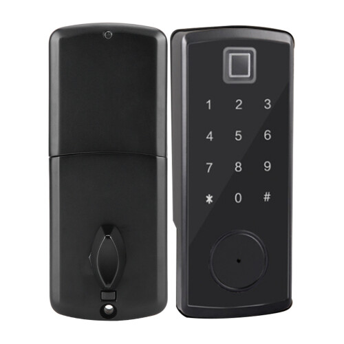 Keyless Entry Deadbolt Smart Door Lock With Fingerprint Recognition APP Control Auto Lock Bluetooth Connectivity Remote Access Multi Method Unlocking 2