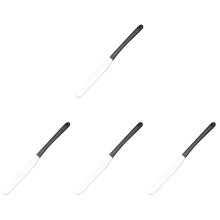 4Pièces Spatules Fond De Métal Longues Noir PU Acier