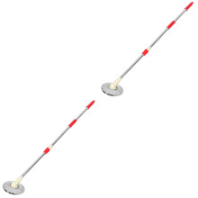 2Ensembles Accessoire Manche Balai Rotatif Bleu Compatible Sols