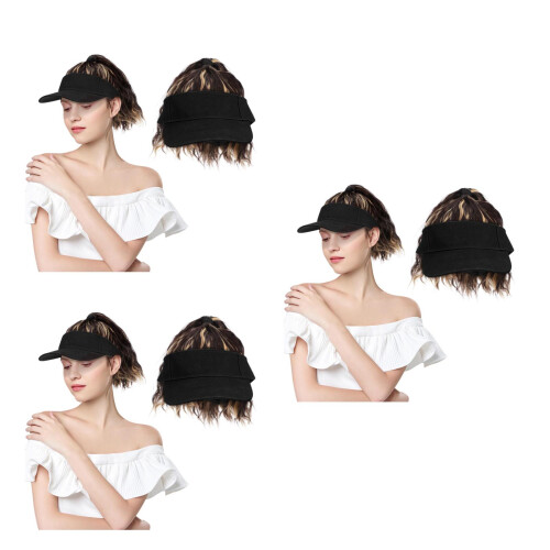 3Pièces Casquettes À Perruque De Bouclés Pour Usage Polyvalent 2