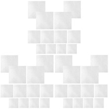 White Embroidery Fabric Squares Ideal for Sewing and Crafting