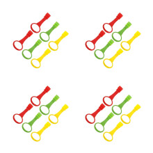 24Pcs Baby Pull Up Rings Assorted Color Plastic for Home Use Stand Aid