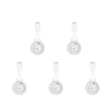 5Pcs Convenient Nurse Watch White Multi-Function Clip Portable Supply