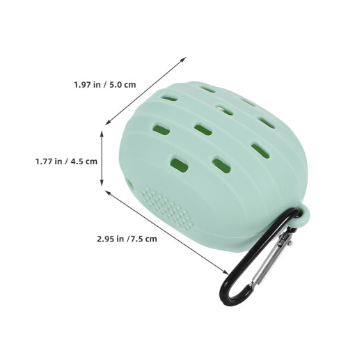 2Pcs Light Green Silicone Makeup Sponge Box Travel Puff Storage 1