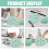 2Pcs Light Green Silicone Makeup Sponge Box Travel Puff Storage 3