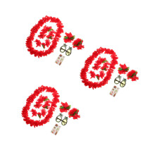 18Pièces Ensemble Bracelets Et Décoration Fête Luau