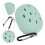 2Pcs Light Green Silicone Makeup Sponge Box Travel Puff Storage 10