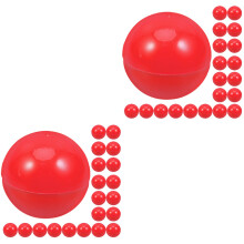 50Pièces Boules Ludiques En PVC Rouge Pour Tombola Jeux De