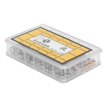 76-teiliges Reparatur-Set für Uhrenkrone aus Stahl, assortierte Teile, Weiß & Gold
