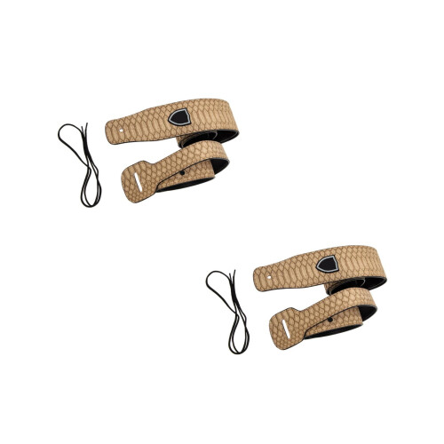 2Pièces Guitare Cuir Réglable Pratique Durable
