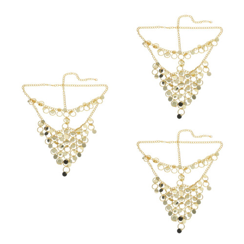 3Pièces Accessoire Danse Véil Pièces Dorées 2