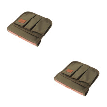 2Stk Armlehnen Olive Canvas Camping Aufbewahrung