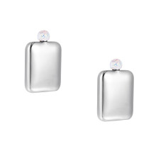 2Pièces Vin Mini Argenté Acier Inoxydable Strass