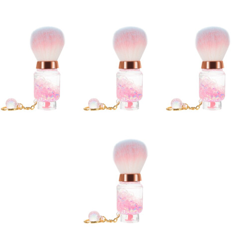 4Pièces Pinceaux Poudre Rose, Multiusage Portable