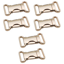 6Pcs Durable Golden Metal Buckles for Bags Schoolbag Overcoat Lock Use