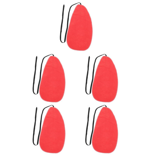 5Pcs Red Saxophone Cleaning Cloth Soft Durable Wind Instrument Cleaner