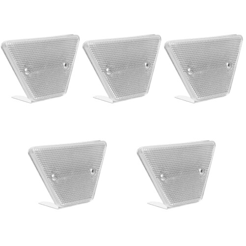 5Pcs Highway Reflective Marker White Pc Iron Driveway Road Delineators