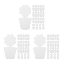 60Pcs White Cardboard Flower Pot Shapes DIY Craft Decorations for Kids