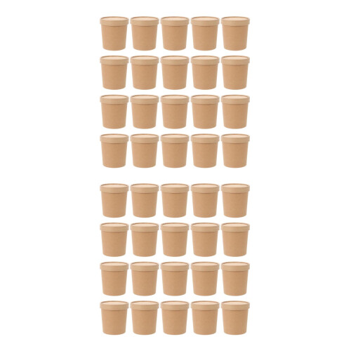 40Pièces Bols À En Papier Kraft Sécurisés 2