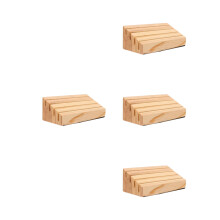 4Pièces Support Cartes À Jouer En Pin Kaki Robuste Pour Usage Maison