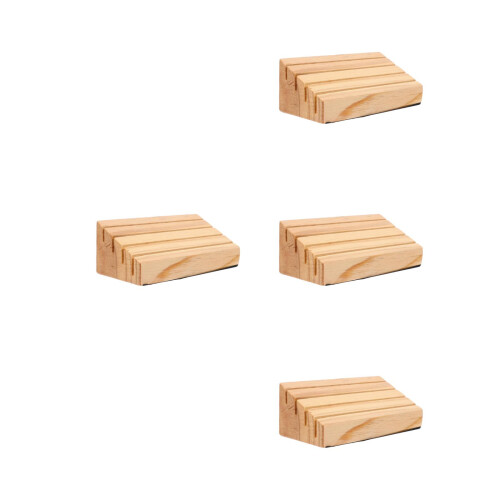 4Pièces Support Cartes À Jouer En Pin Kaki Robuste Pour Usage Maison