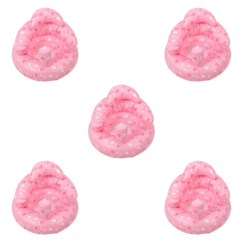 5Pièces Siège De Bain Gonflable Bébé En PVC Rose Confortable