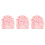 3Pièces Bonnets - Bébé Roses À Fleurs En Polyester 1