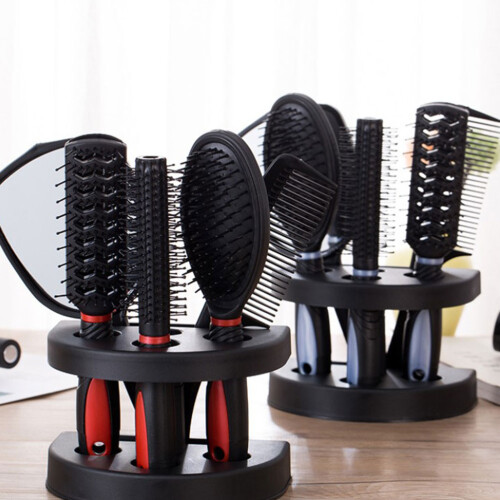 5Pcs Blue Comb Mirror Set Durable Hair Comb Styling Tools for Makeup 1