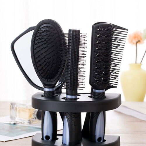 5Pcs Blue Comb Mirror Set Durable Hair Comb Styling Tools for Makeup 2